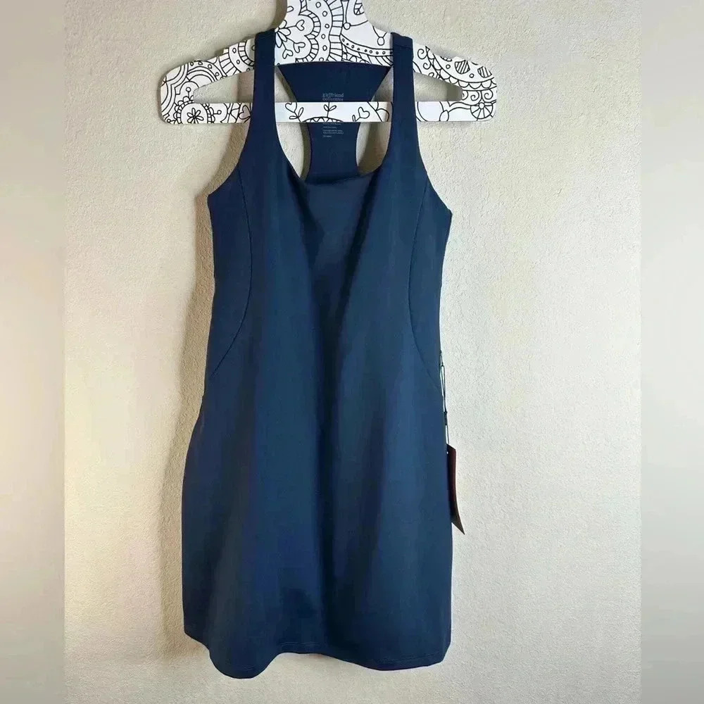 Girlfriend Collective Navy Mini Dress